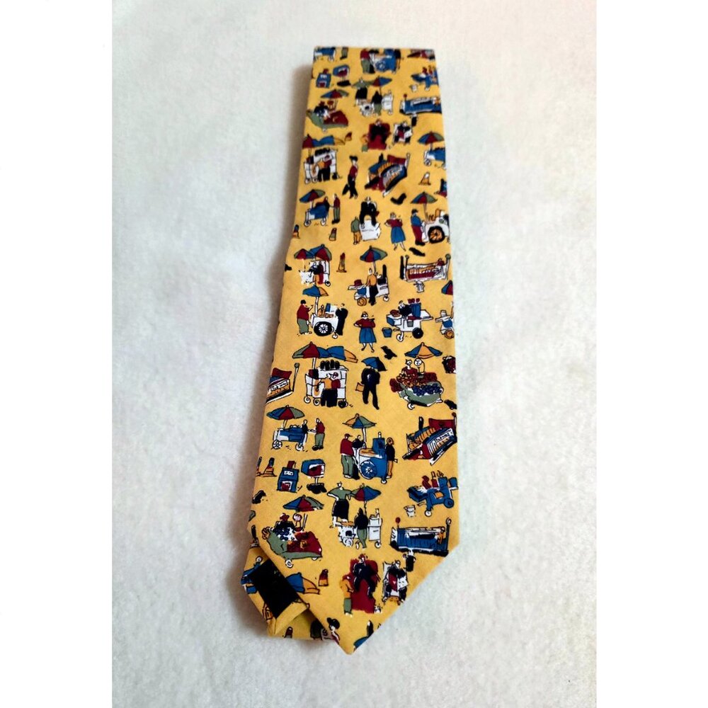 Beans McGee tie - cotton food carts shoeshine stands